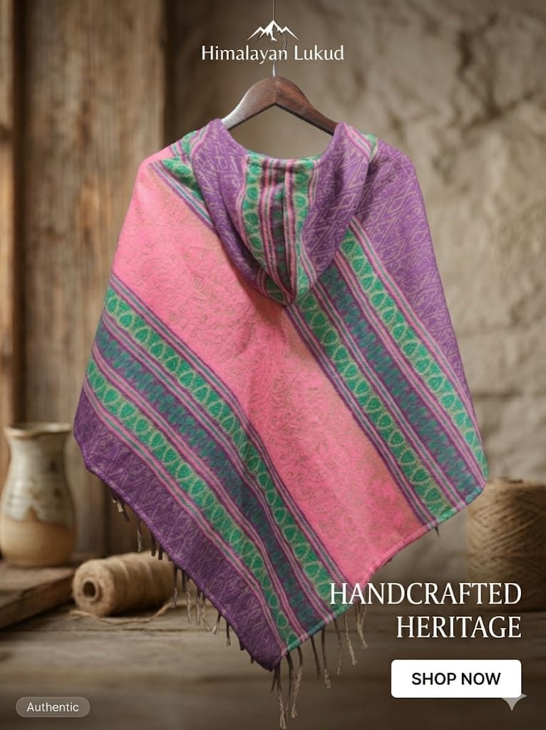 Himalayan handwoven poncho — photo 2