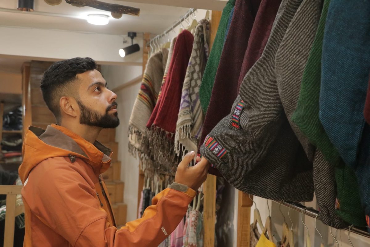 Himalayan handwoven poncho